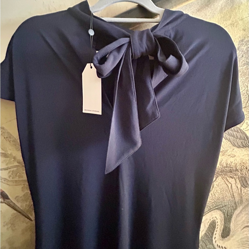 * New Universal Standard Navy Midnight Blue Midi Dress SZ 2XS = Medium = 6-8 *
